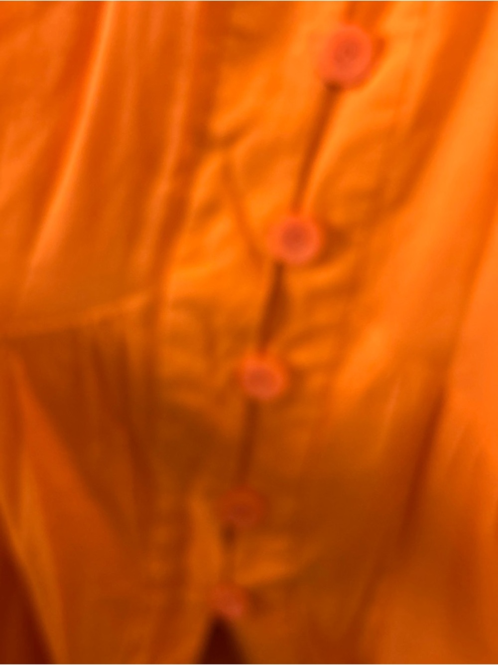 Anthropologie The Renee Linen Midi Orange Dress Button Front Flutter Sleeve S - Picture 5 of 8